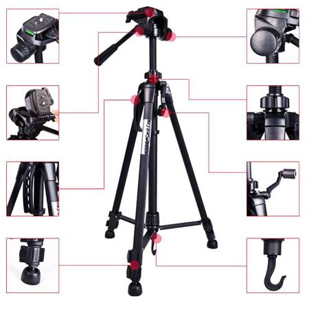 Trepied foto video cu sistem de verificare planeitate 167cm
