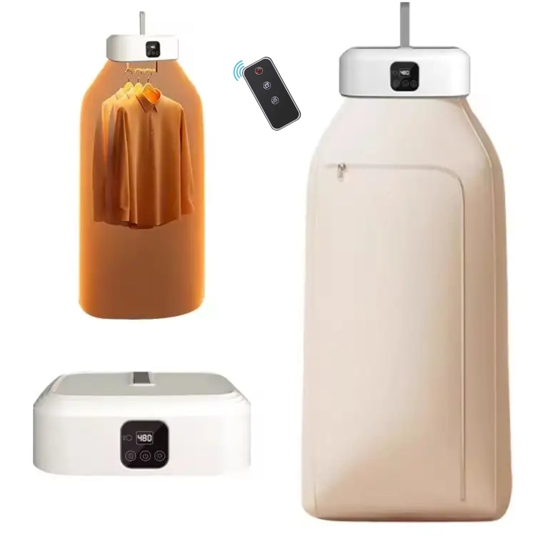 Uscător de rufe electric portabil, 10 kg, cu aer cald 360° și sterilizare UV