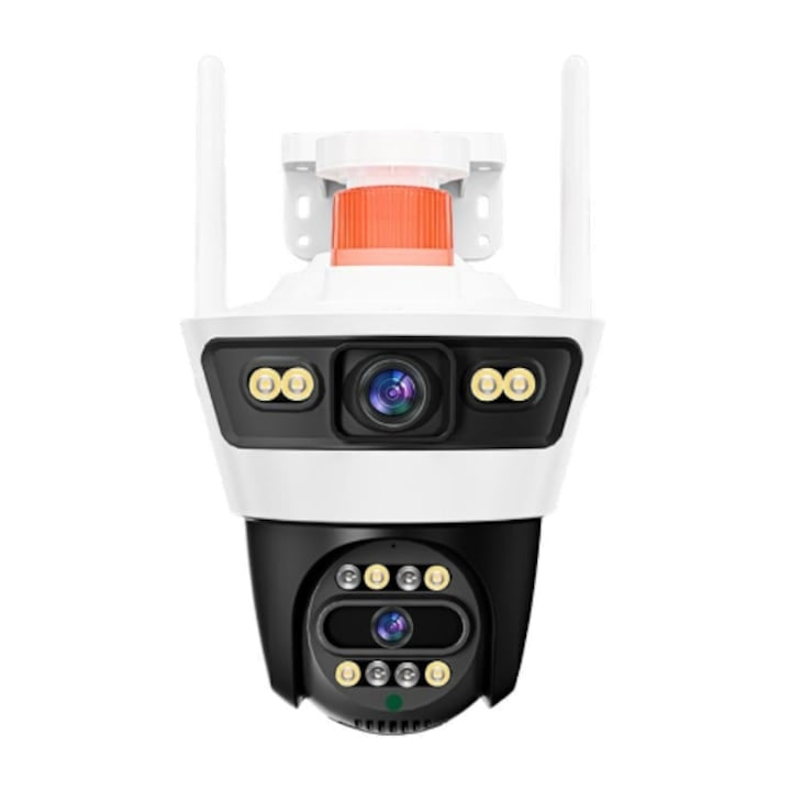 Cameră de Supraveghere Wi-Fi PTZ 4MP, Rotire 355°, Vedere Nocturnă Color, IP66