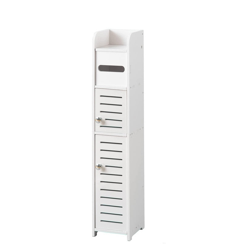 Dulap de Baie din Lemn cu 4 Niveluri, Alb, 80 cm