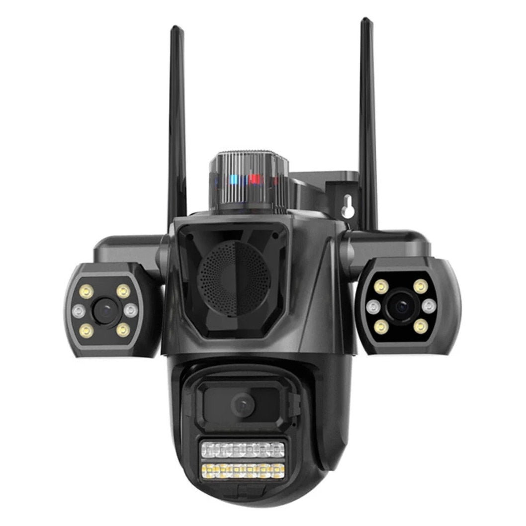 Cameră de Supraveghere Wi-Fi 9MP cu 3 Lentile, PTZ și Detectare Mișcare, pentru Exterior