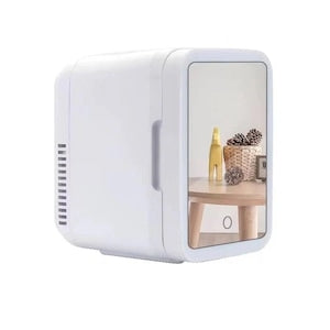 Mini Frigider Cosmetic 8L cu Oglindă, 2 Etaje, Silențios 40 dB