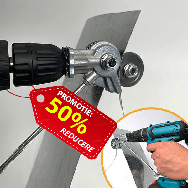 Foarfecă pentru Bormașină DRILLCUT – Tăiere Rapidă și Precisă a Tablei