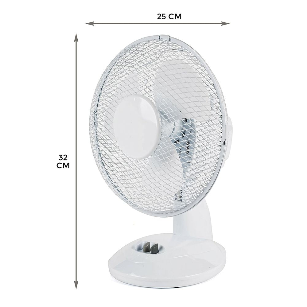 Ventilator ergonomic pentru casă sau birou cu rotire oscilanta: Răcoare și confort silențios, cu 2 viteze - Lichidare stoc