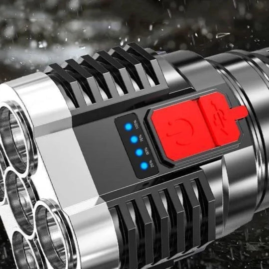 Lanterna de mana 5 LED + 1 LED COB lateral, super luminoasa, 1200 mAh