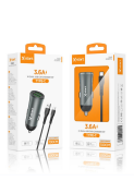 X-start 3.6A dual USB car charger +USB - TYPE-C data cable
