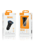 X-start car charger design 38WQC3.0+PD super fast charging