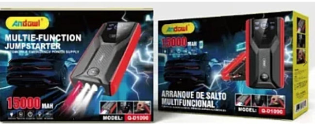 Starter auto Jump Starter si Powerbank Andowl 15000mAh Q D1090 Negru Rosu