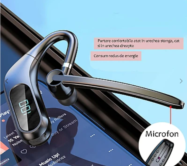 Casca Bluetooth 5.0 Wireless KJ12 Rezistenta la Apa