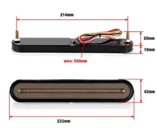 Set 2 Lampi 24 cm auto spate LED 12/24V stop frana semnal dinamic 24 cm