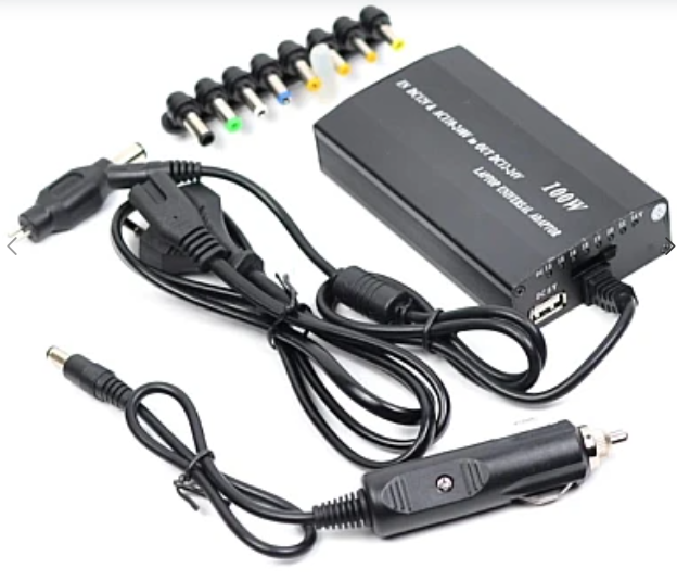 Incarcator Laptop Auto + Priza cu 8 MUFE Universale 12v / 220v AX