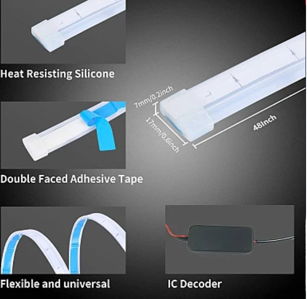 Set 2 Benzi LED Semnalizare Usa Masina