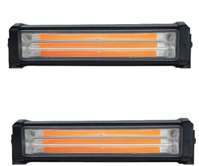 Set 2X Rampa avertizare galbena 3 LED COB
