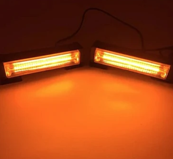 Set 2X Rampa avertizare galbena 3 LED COB