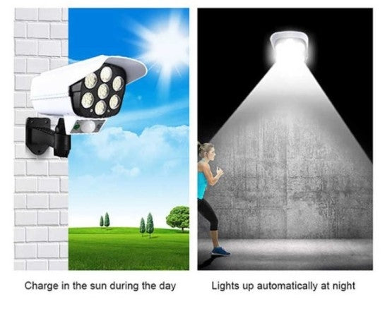 Lampa solara tip camera falsa de supraveghere 77 LED