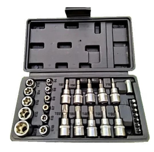 Trusa 29 piese Chei Tubulare Torx si Capete Biti Torx