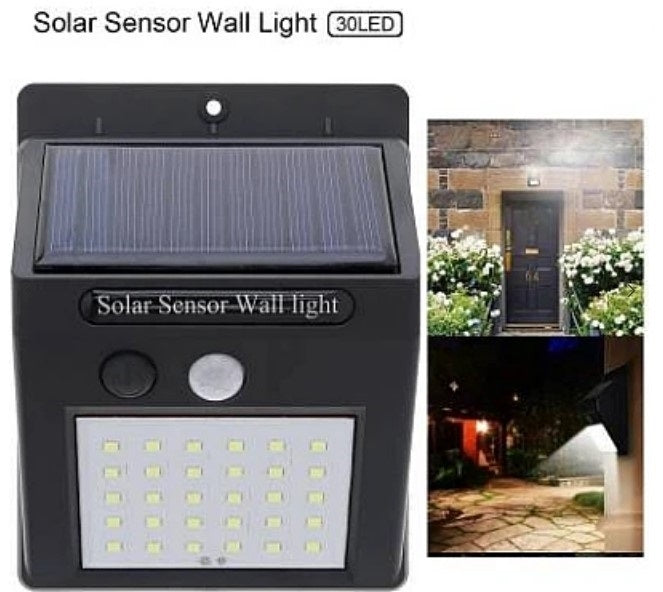 Set 5 Lampi Solare BRIGHT 30 LED cu Senzor de Miscare si Lumina 1 Mod ILUMINARE