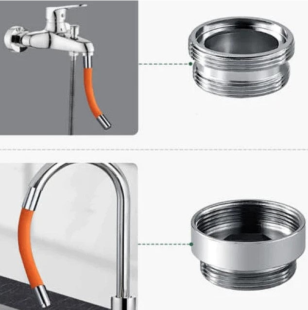 Set 2 x Prelungitor Flexibil Tip Furtun pentru Robinet 50 CM