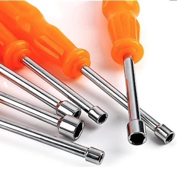 Set 7 surubelnite cu maner plastic si cap tubulara de la 5 la 11 mm