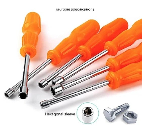 Set 7 surubelnite cu maner plastic si cap tubulara de la 5 la 11 mm