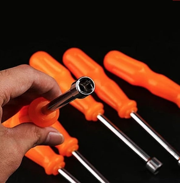 Set 7 surubelnite cu maner plastic si cap tubulara de la 5 la 11 mm