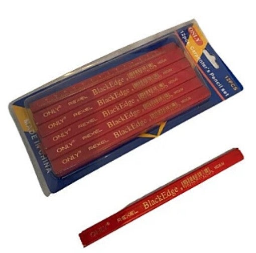 Set 12 Creioane tamplarie BlackEdge, Lungime 180 mm