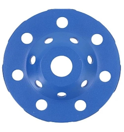 Disc Diamantat ALBASTRU 125 Mm cu segmenti GRI pentru Slefuire Beton Mozaic Suprafete Dure