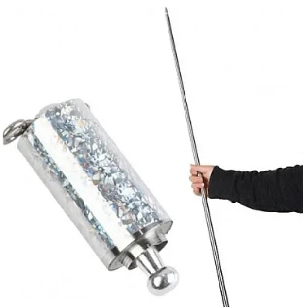 Baston Extensibil Automat cu Siguranta Metalic 150 cm Deschis 6 cm Inchis