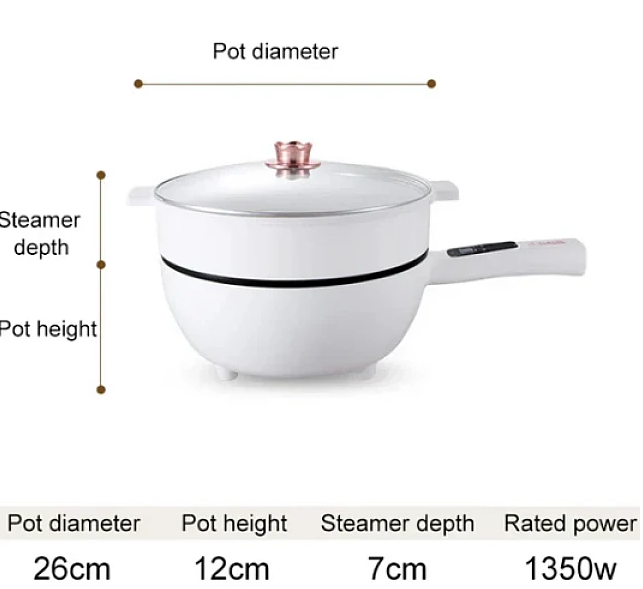 Tigaie electrica 26cm inteligenta multifunctionala 3L