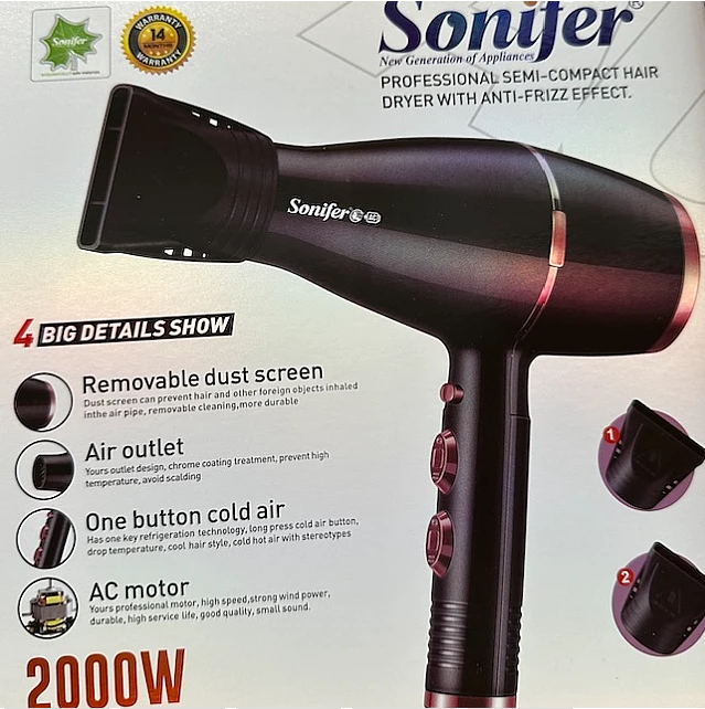 Uscator de Par Sonifer cu 2 Capete 2000W