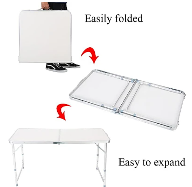 Masa Pliabila Portabila 120 x 60 x 70/62/55 cm