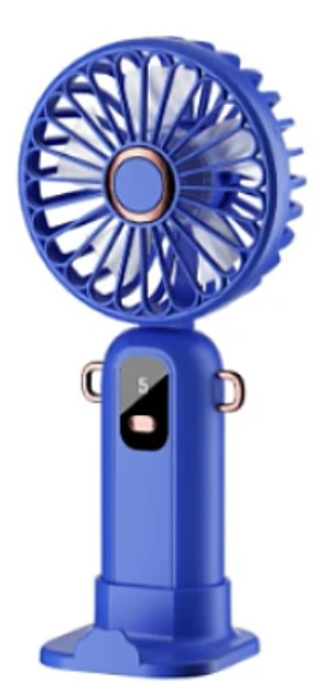 Mini ventilator de mana puternic cu display digital si suport telefon