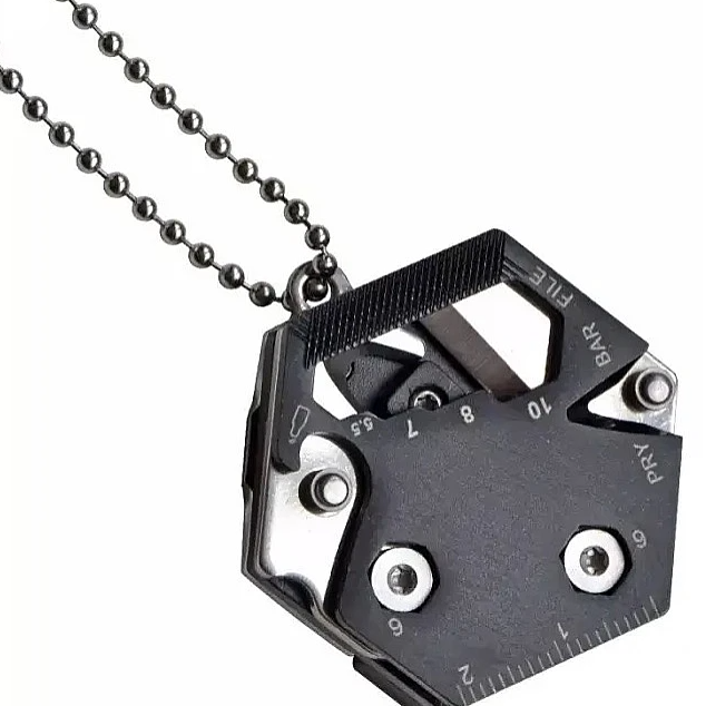 Breloc Hexagon multifunctional cu 7 functii