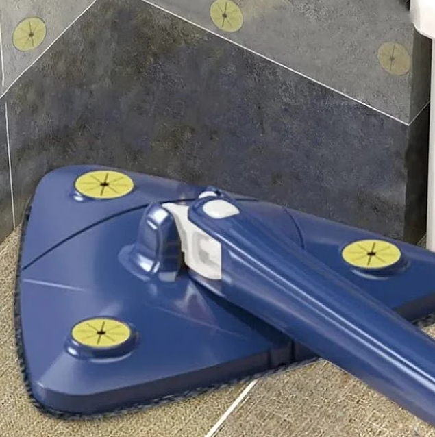 Mop multifunctional pentru suprafete uscate si ude cap triunghiular rotativ
