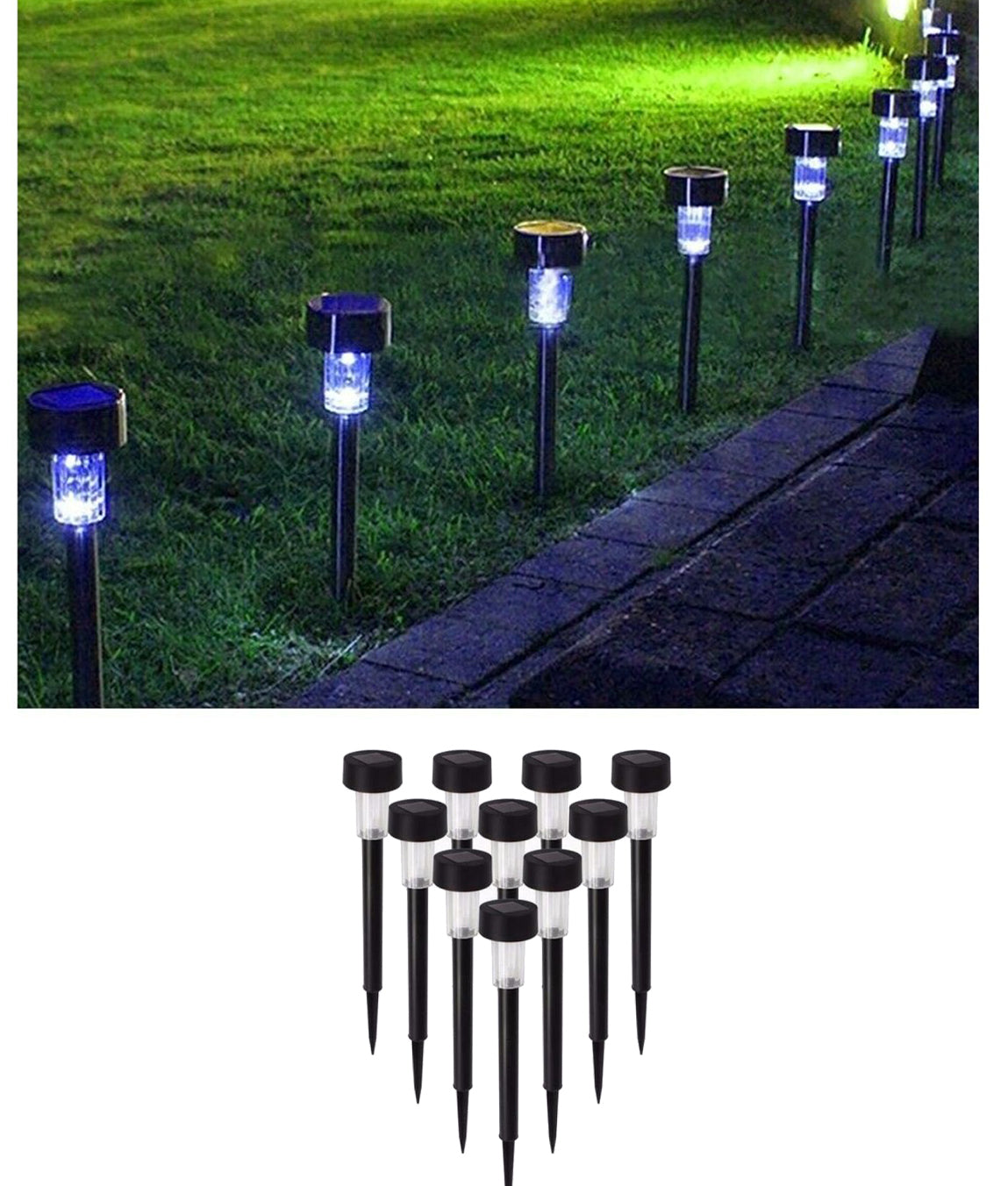 Set 10 lampi solare pentru gradina