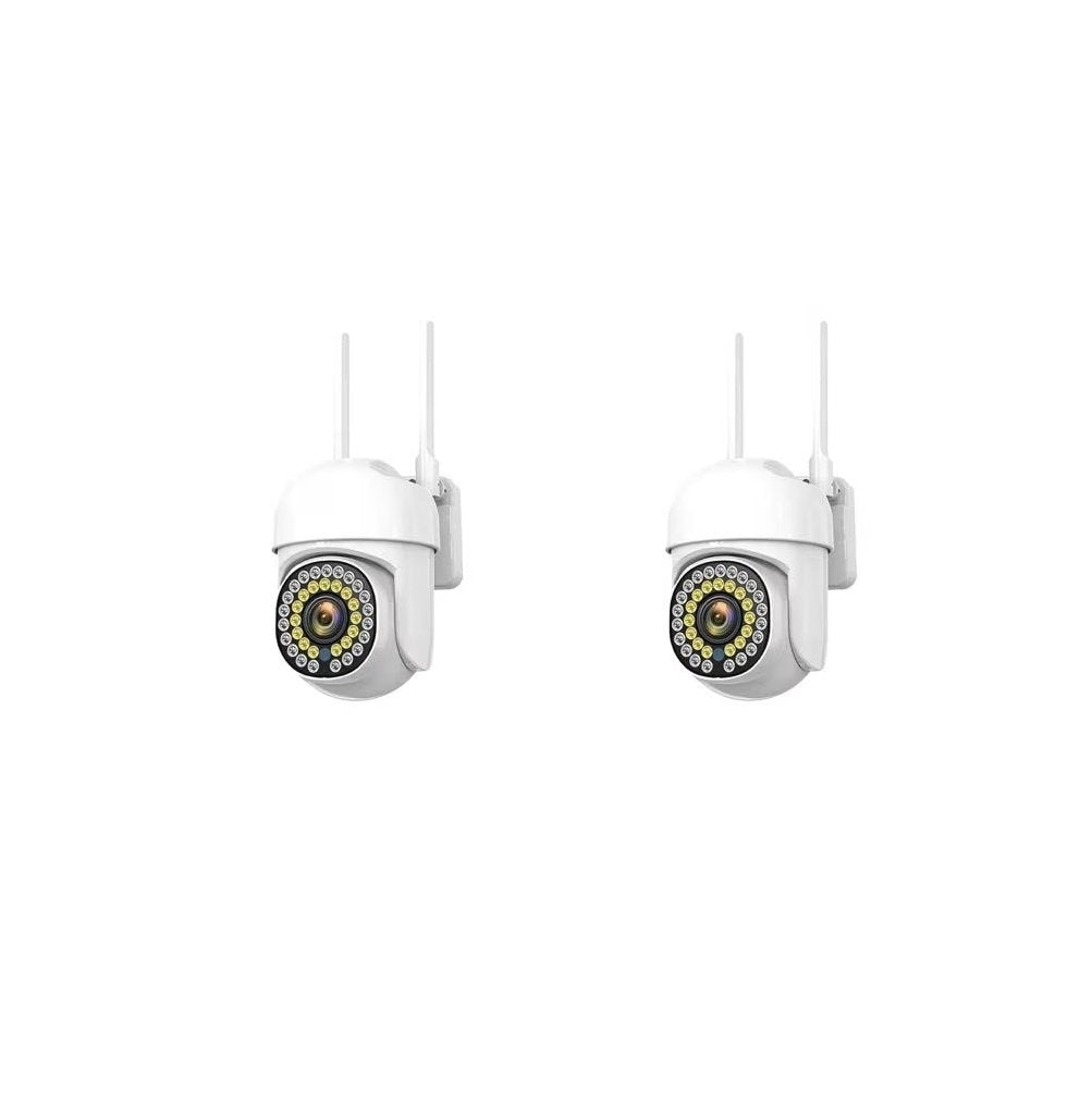 Set 2 camere de supraveghere Wi-Fi Full HD, detecție umană, rotație 360° rapida din aplicatie, vedere color pe timp de noapte, Garantie 36 luni