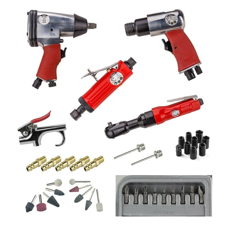 TRUSA DE SCULE PNEUMATICE SI ACCESORII, 71 PIESE