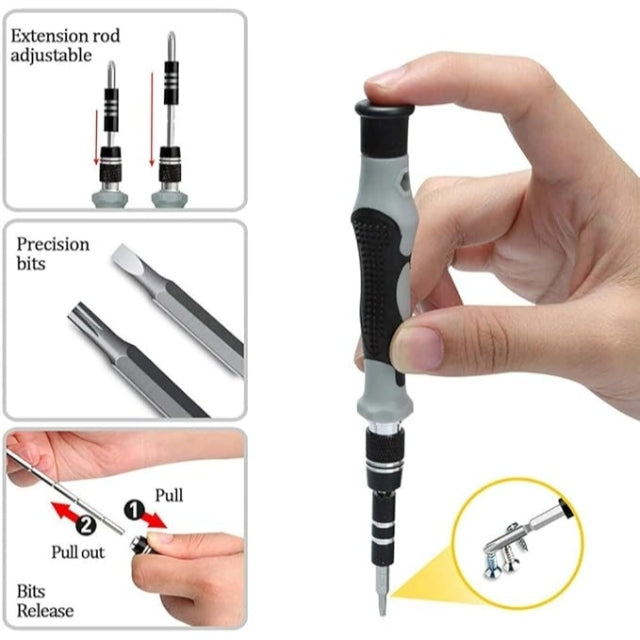 Set Profesional de Scule și Șurubelnițe de Precizie – 115 Piese