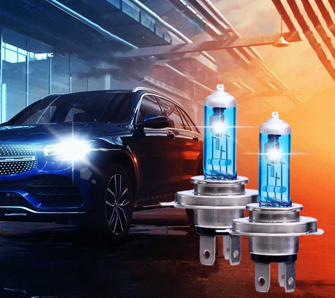 Set de 2 becuri Halogen H7 +100% Intensitate - Long Life | Performanță îmbunătățită