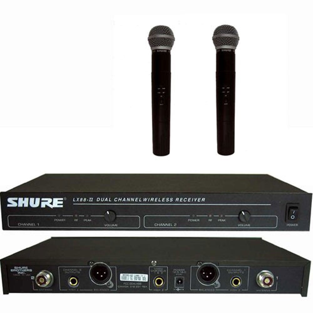 SISTEM WIRELESS CU 2 MICROFOANE SHURE LX88-II