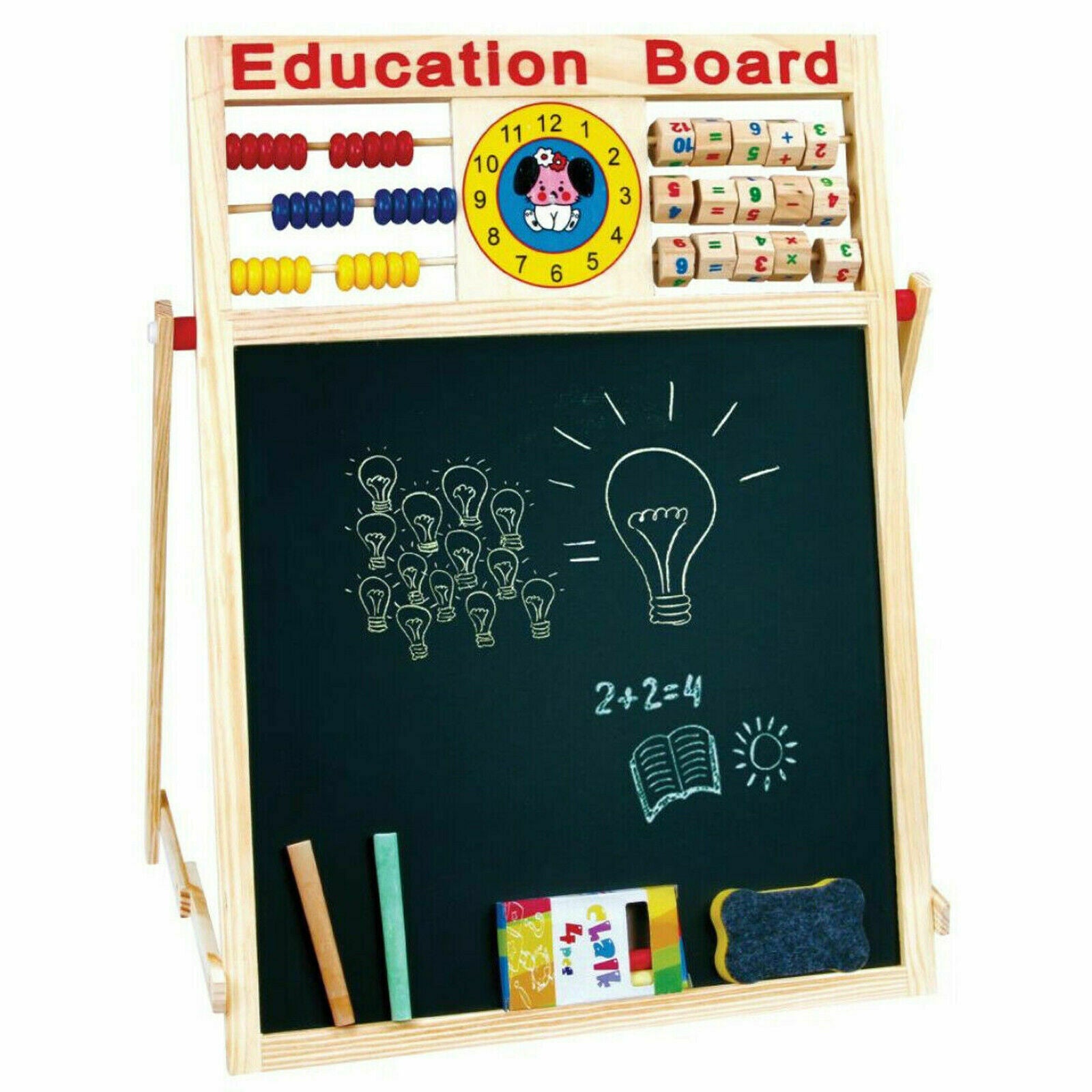 Tabla interactiva magnetica pentru copii, din lemn, 60x40 cm