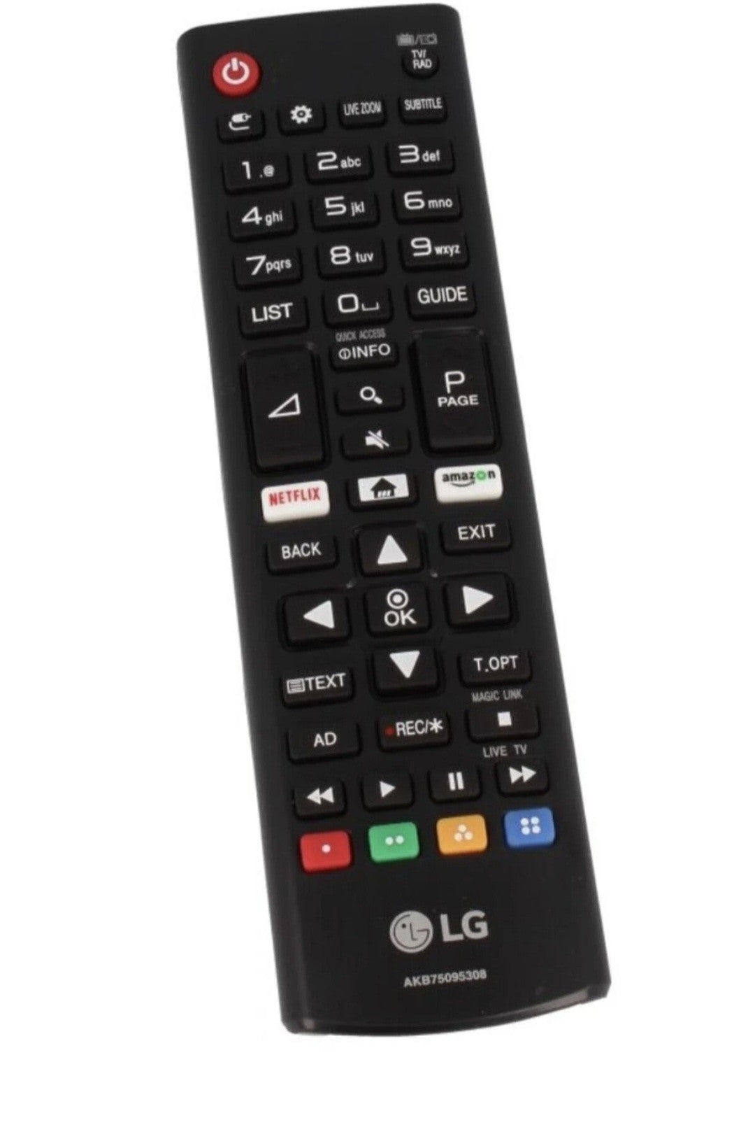 Telecomandă Smart TV Compatibilă LG, cu Butoane Netflix și Amazon Prime, Rază 8 m