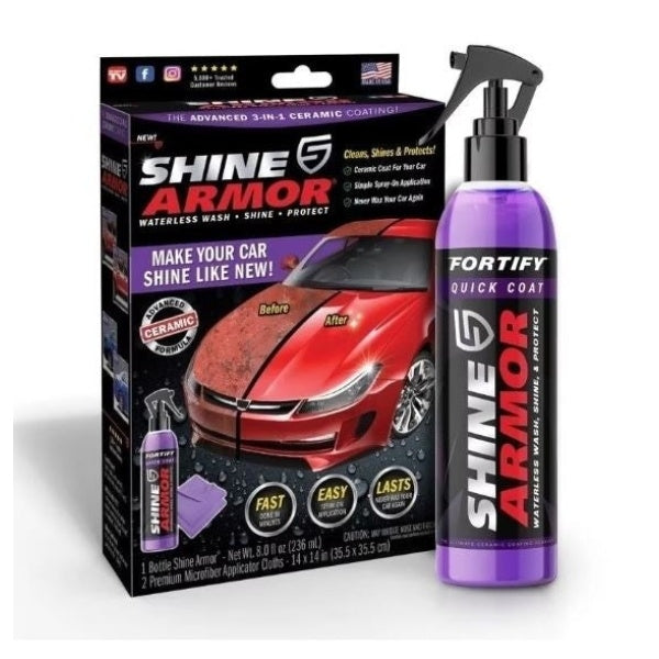 Ceară Lichidă Ceramică Auto Shine Armor, Efect Hidrofob și Luciu Intens