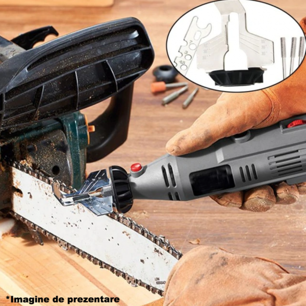 Oferta promotionala Aparat portabil ascutitor pentru lant drujba electric 12 / 220V