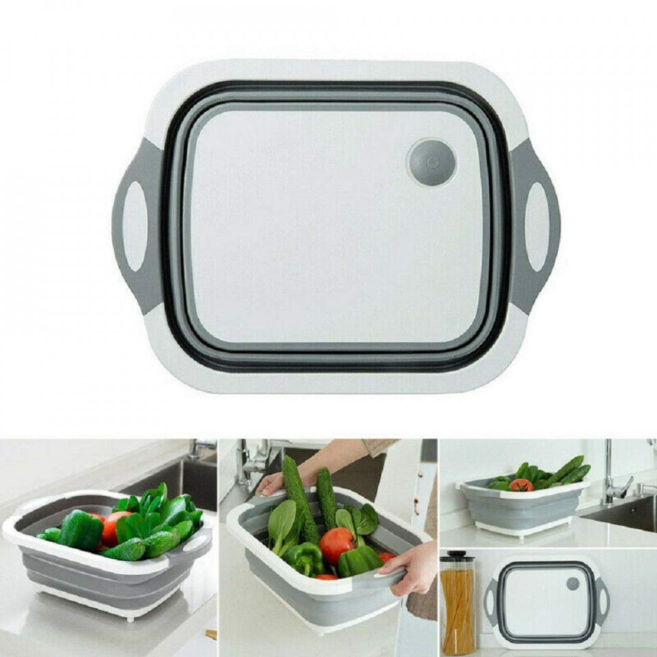Tocator multifunctional, extensibil pliabil cu dop pentru scurgere
