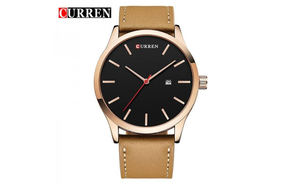Ceas barbatesc Elegant curea piele PU afisare data
