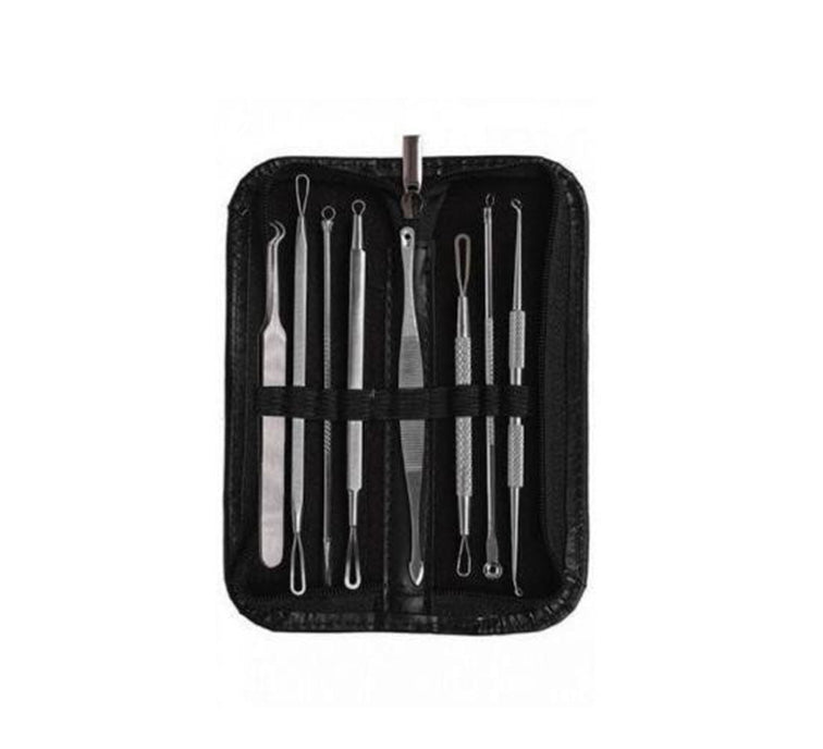 Kit 8 instrumente profesionale pentru indepartarea punctelor negre, comedoanelor, acneei