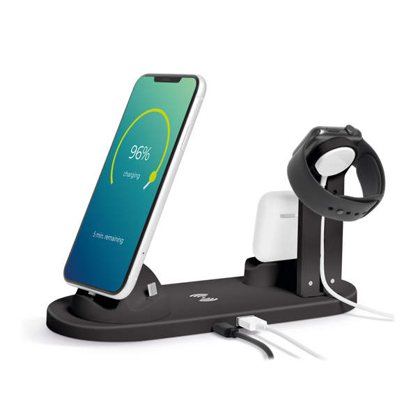 Statie de incarcare wireless pentru telefoane mobile, ceasuri, casti