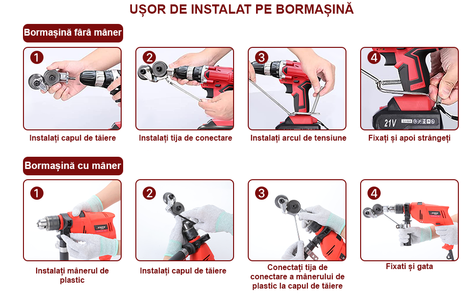 Foarfecă pentru Bormașină DRILLCUT – Tăiere Rapidă și Precisă a Tablei