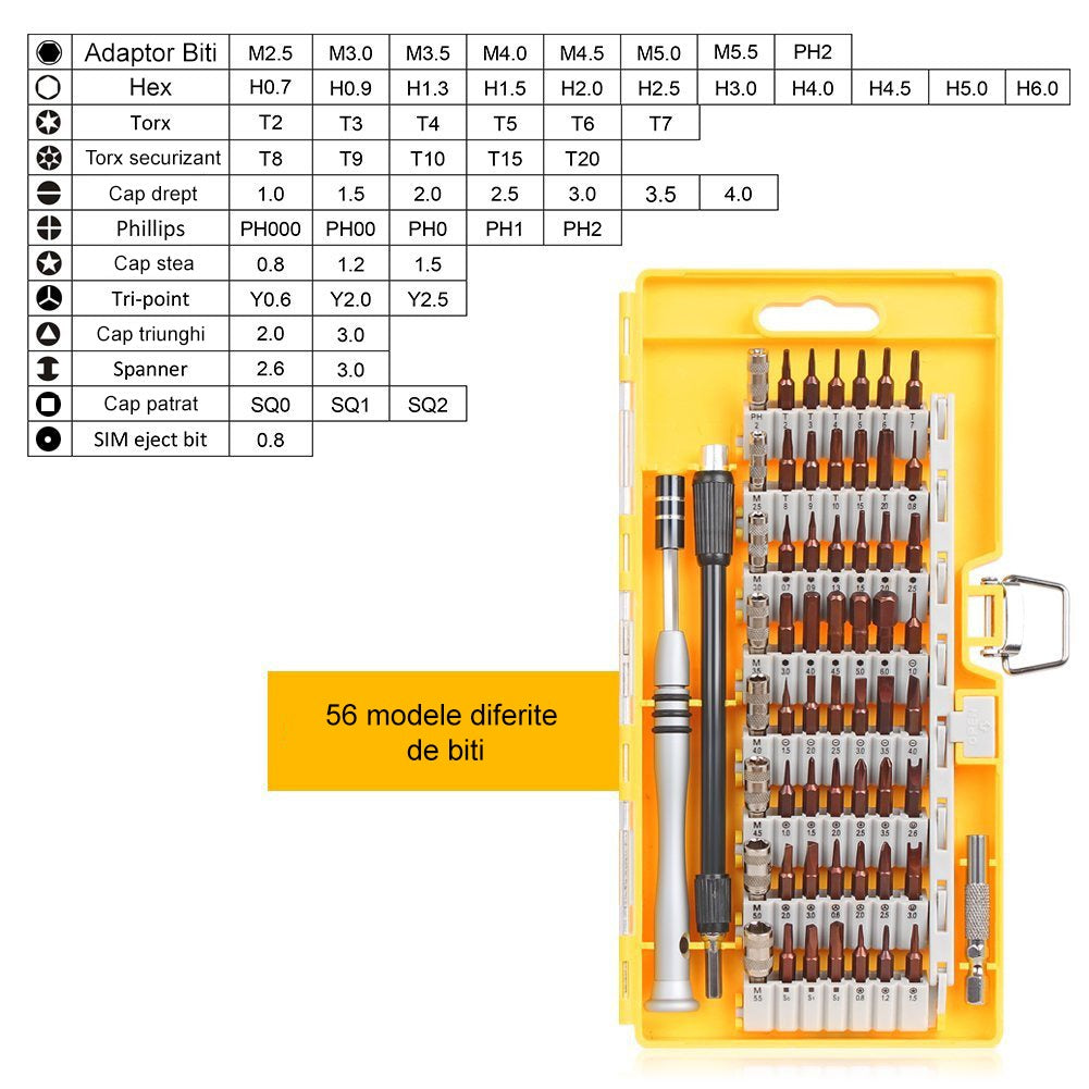 Trusa 60in1 surubelnita multifunctionala Precision Iron Spider